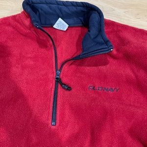 Men’s Old Navy Fleece Jacket Size XXL-Red